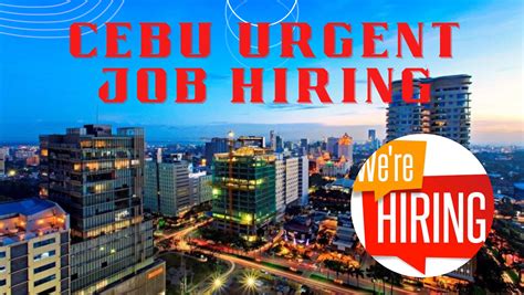 urgent hiring in danao city, cebu|Job Hiring in Danao City, Philippines .